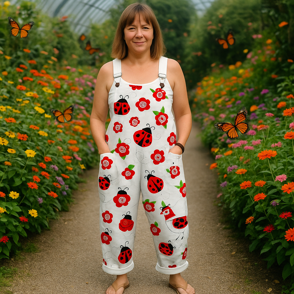 Vintage Floral Comfort Jumpsuit