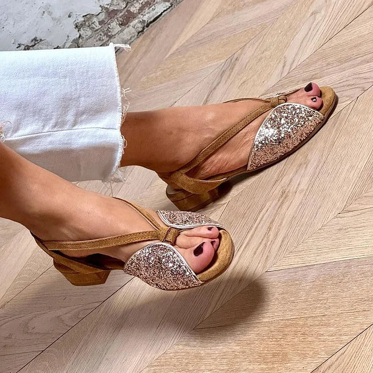 Glitter-Glow Sandals