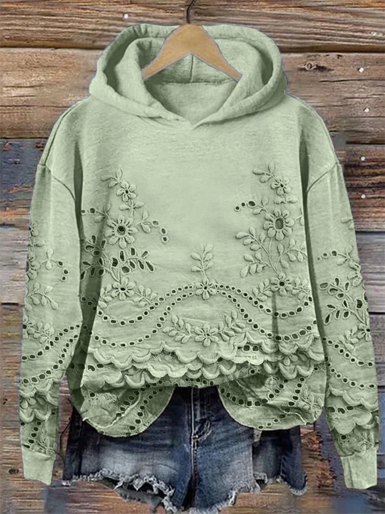 Ultimate Cozy Floral Elegance Hoodie