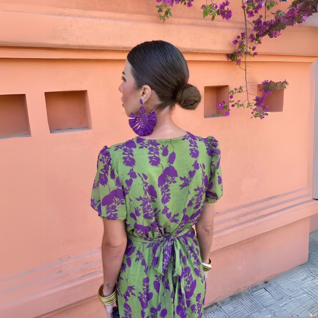 Feminine Floral Midi Dress