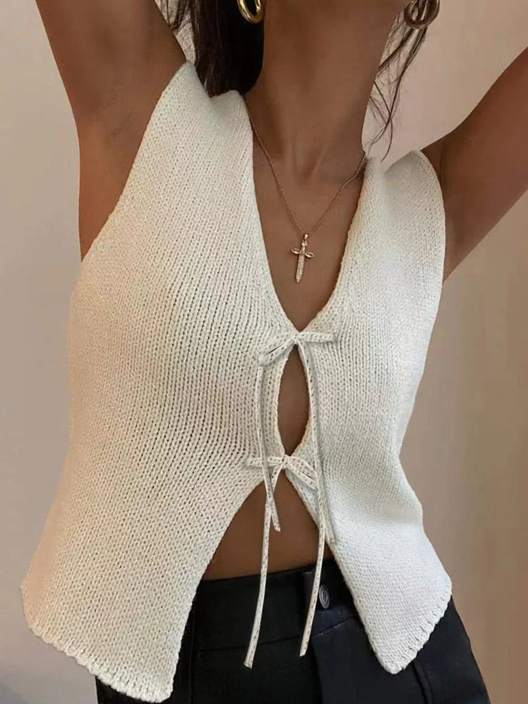 Chic Knotted Layering Vest