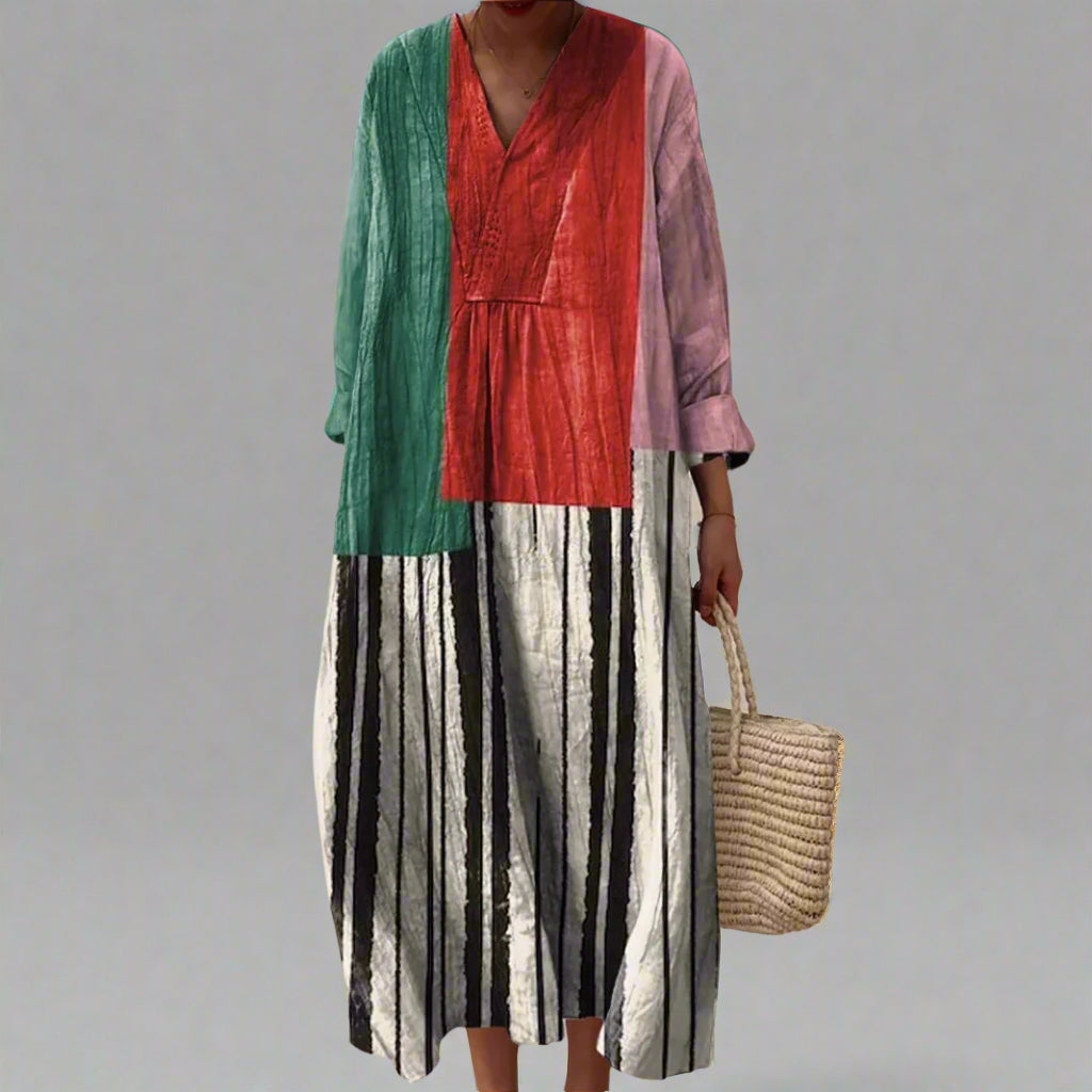Elegant Geometric Midi Dress