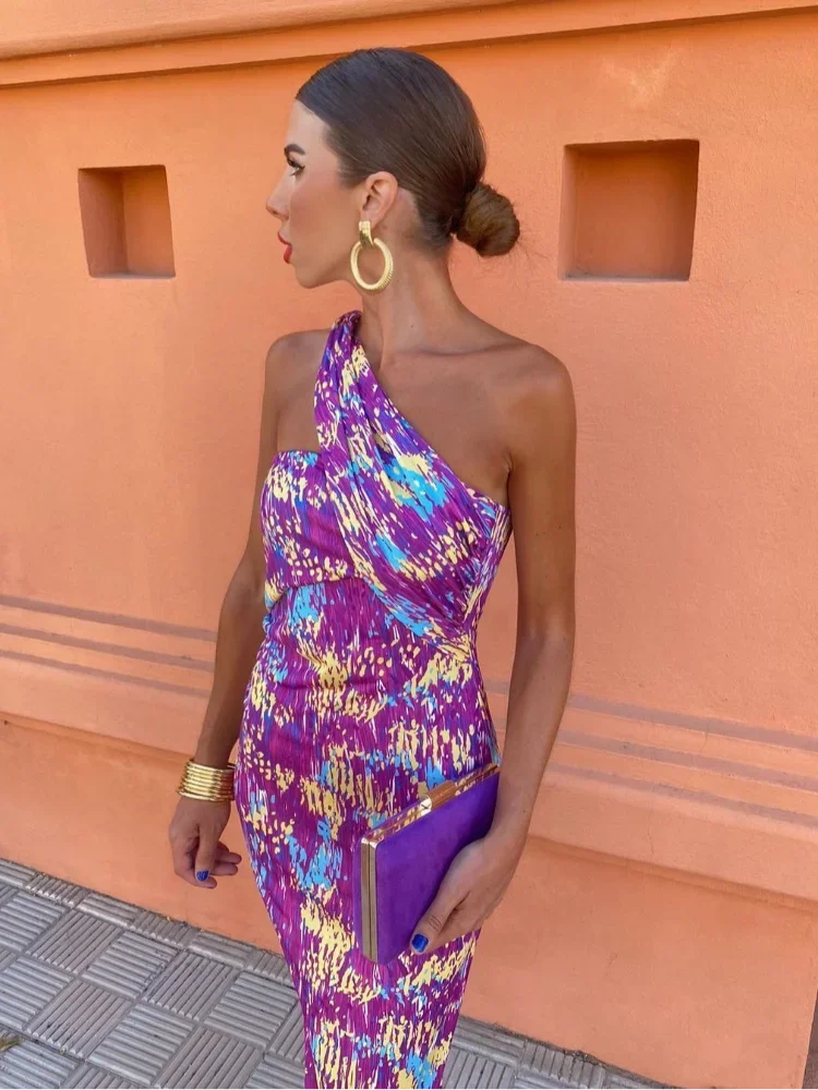 Elegant Asymmetric Maxi Dress