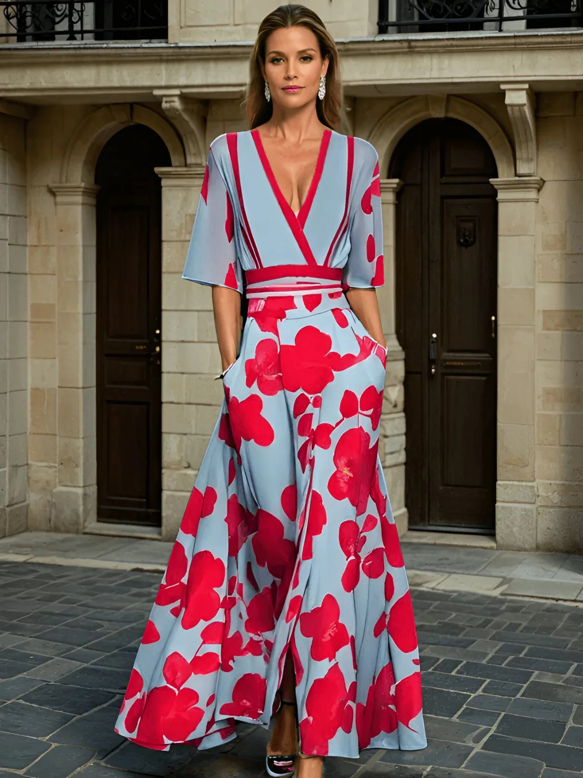 Empowering Elegance Sleeved Dress