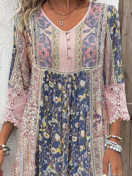 Elegant Boho A-Line Dress