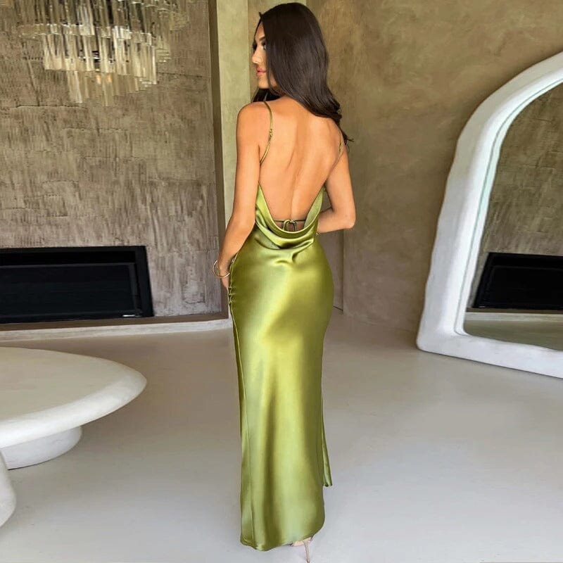 Satin Shine Maxi Dress