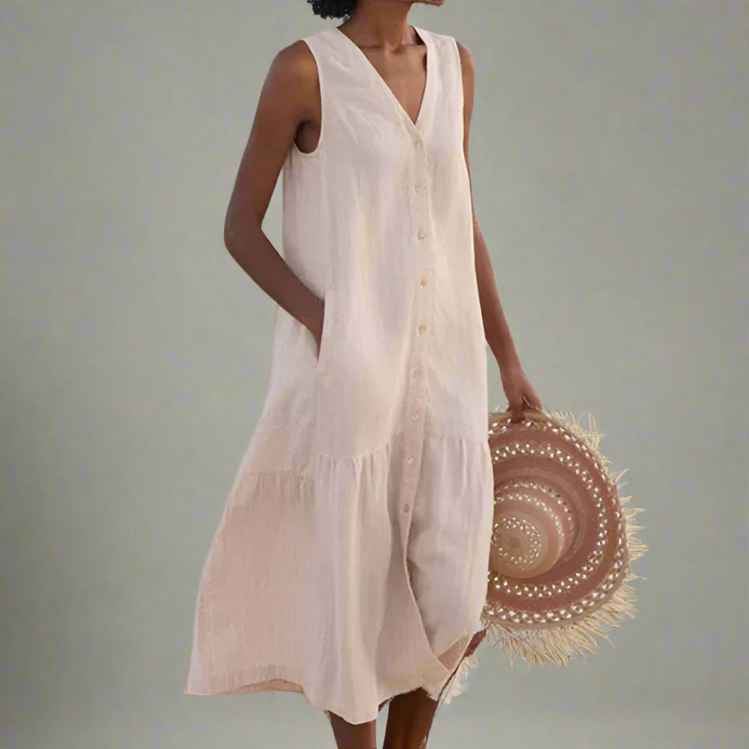 Cooling V-Neck Dress