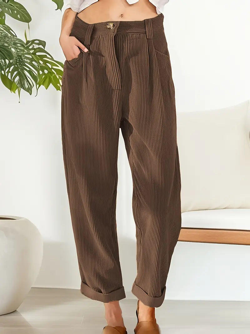 Comfort-Stretch Corduroy Trousers