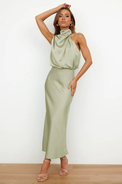 Elegant Satin Summer Dress