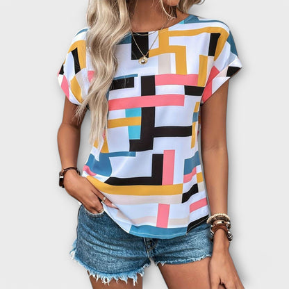 Elegant Round-Neck Blouse
