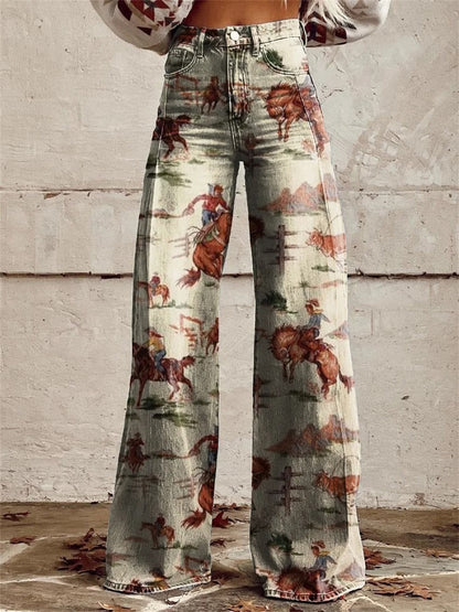 Vintage-Chic Wide-Leg Pants