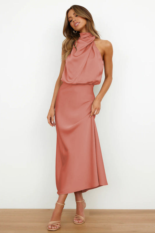Elegant Satin Summer Dress