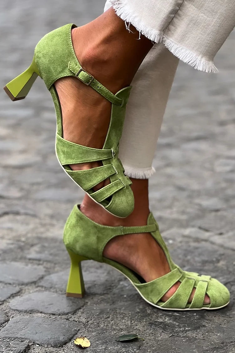 Elegant Comfort Block Sandals