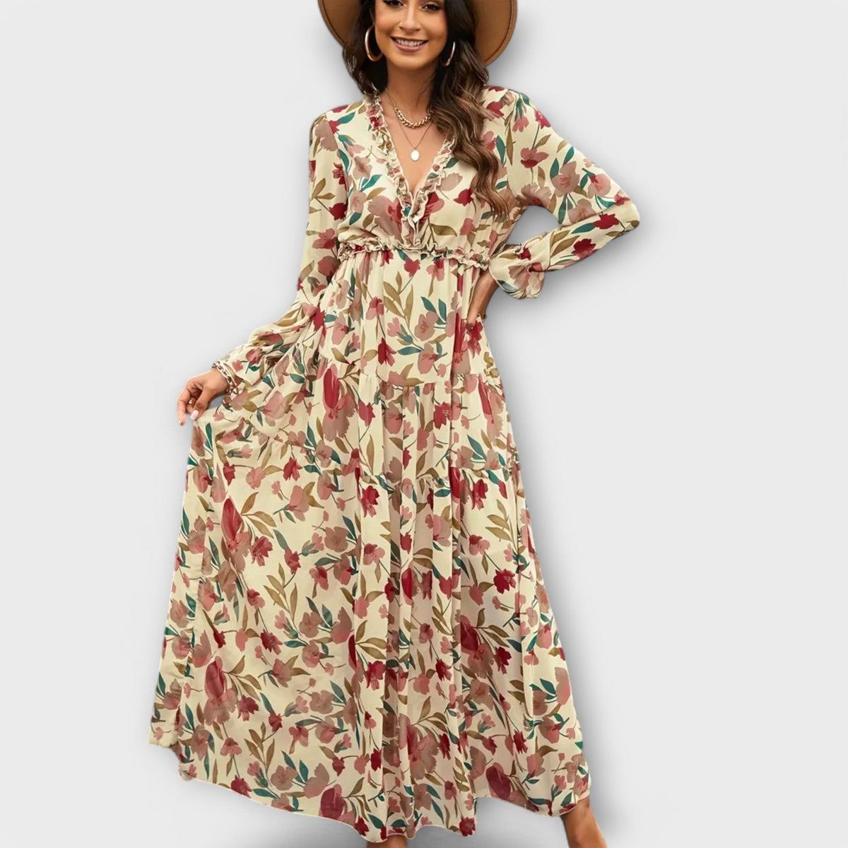 Elegant Floral Maxi Dress