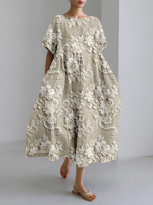 Effortless Floral Elegance Dress