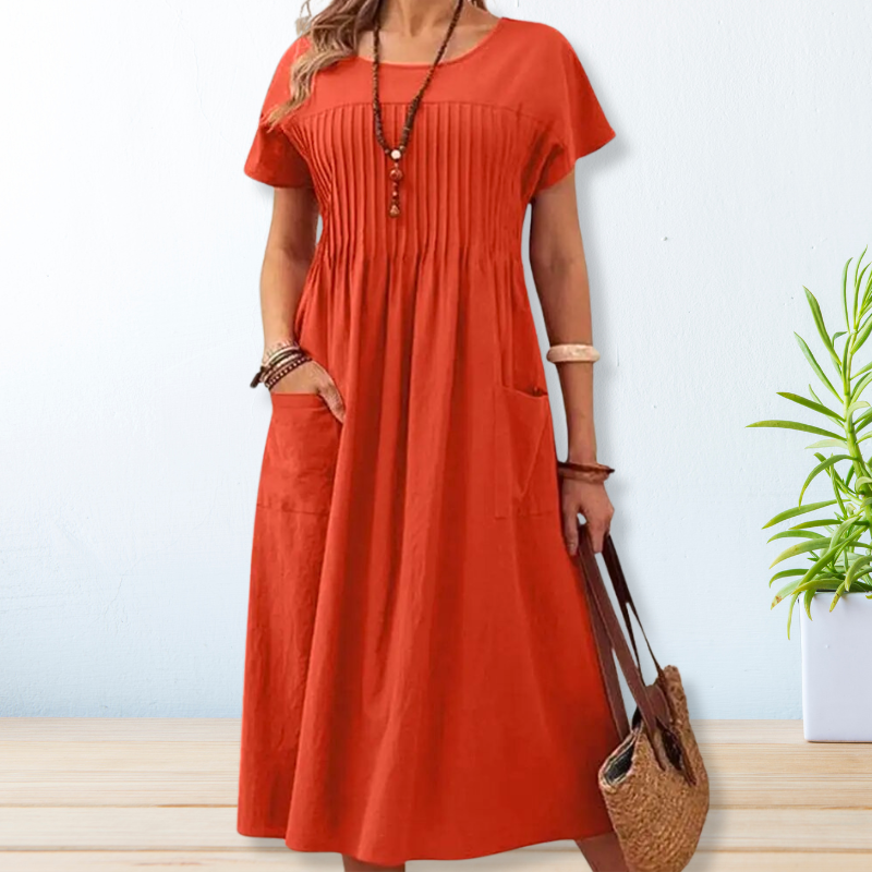 Flattering Comfort Dress with Pockets