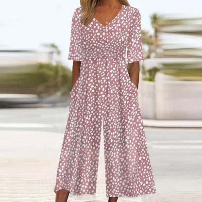 Pocket-Perfect Pink Jumpsuit