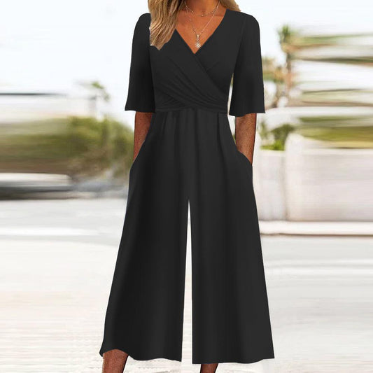 Black Soft-Stretch Jumpsuit
