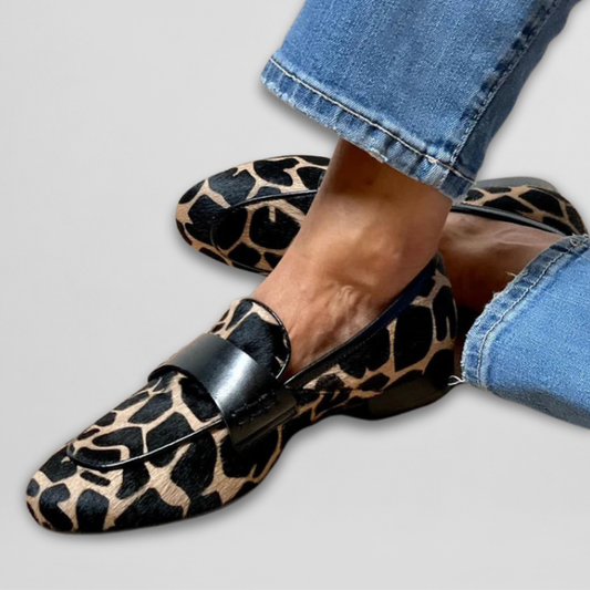 Chic Animal-Print Loafers