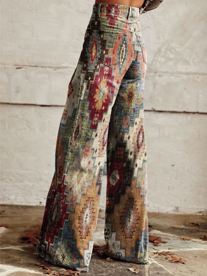 Elegant Vintage Wide-Leg Pants