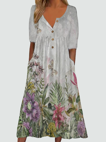 All-Day Floral Comfort Dress