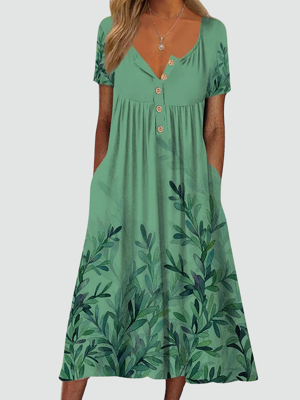 All-Day Floral Comfort Dress