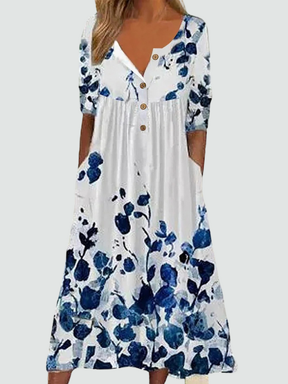 All-Day Floral Comfort Dress