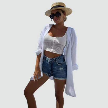 Statement Sequin Eye Oversized Shirt