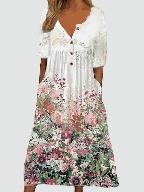 All-Day Floral Comfort Dress
