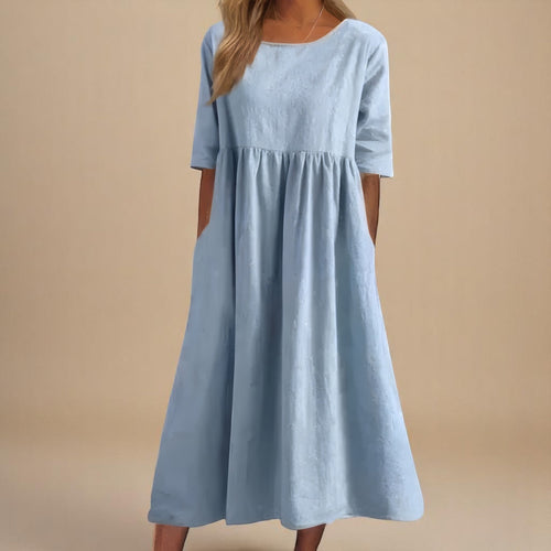 Effortless Airy Cotton Summer Dress