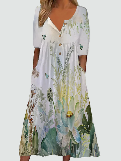 All-Day Floral Comfort Dress
