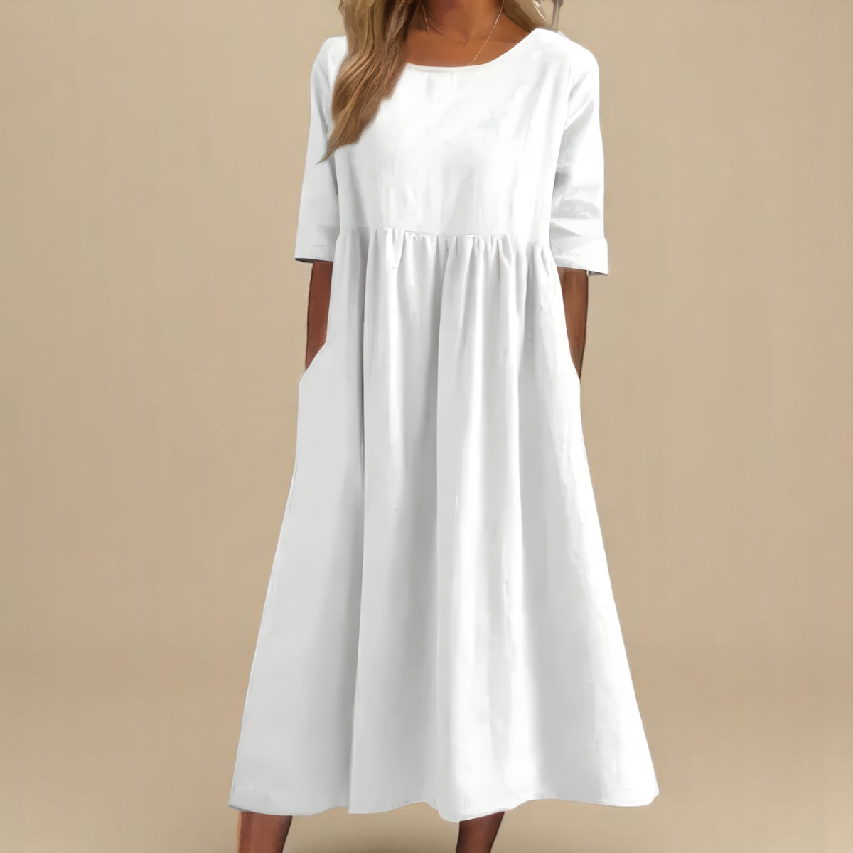 Effortless Airy Cotton Summer Dress