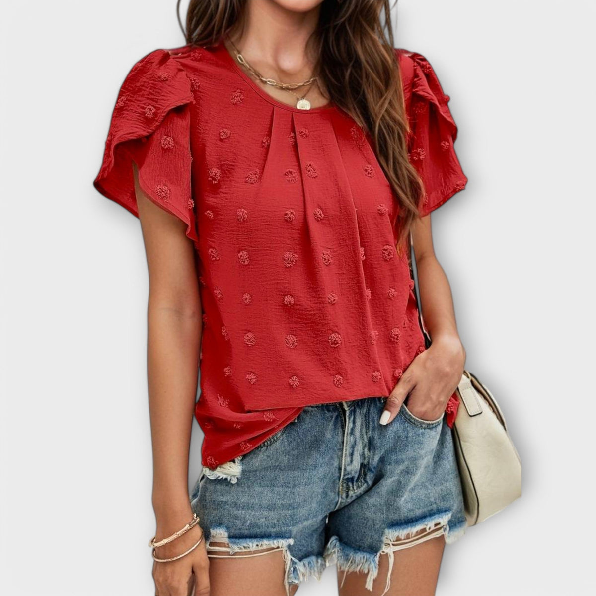 Swiss Dot Graceful Blouse