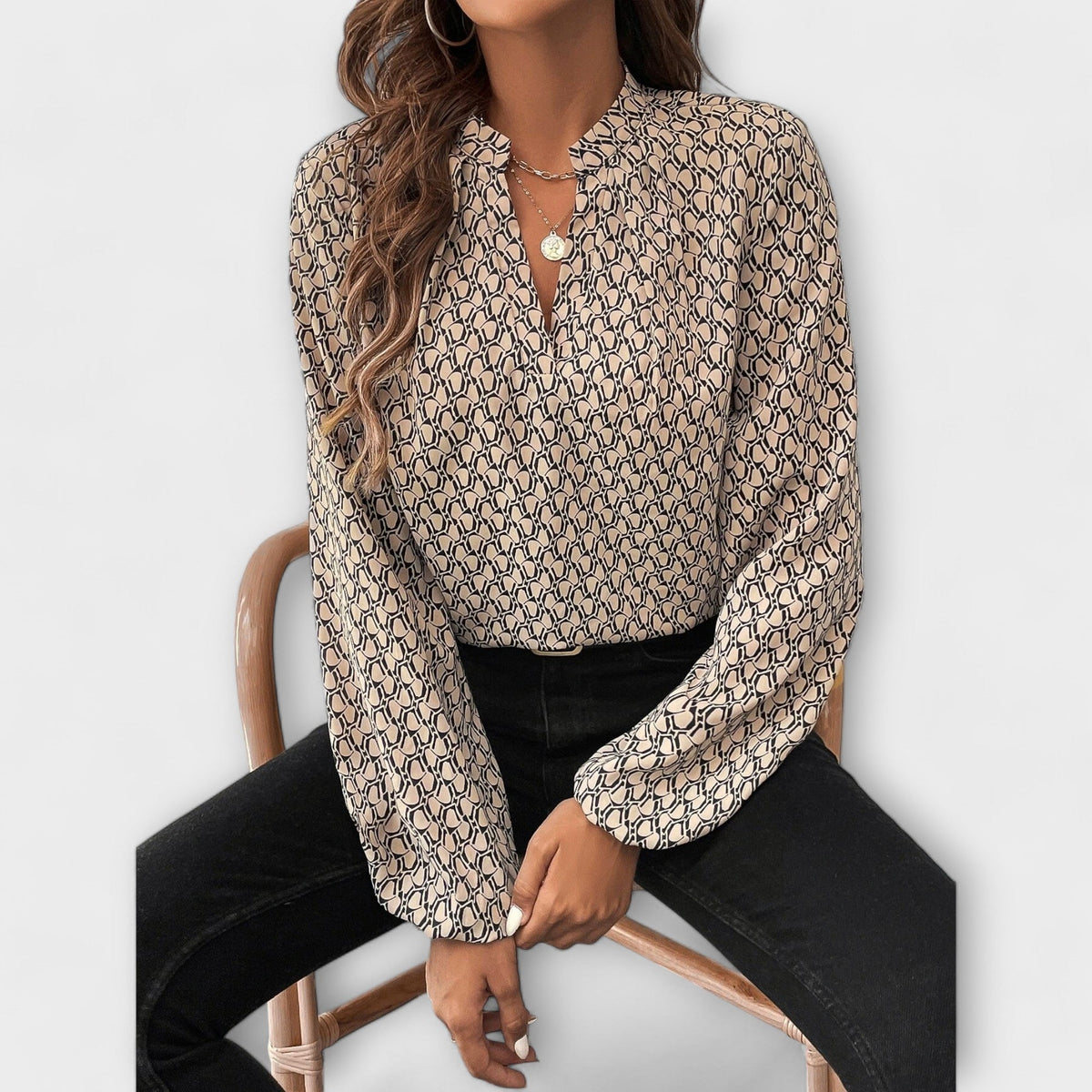 Elegant Geometric Blouse