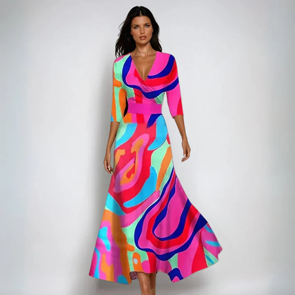 Floral-Print Wrap Dress