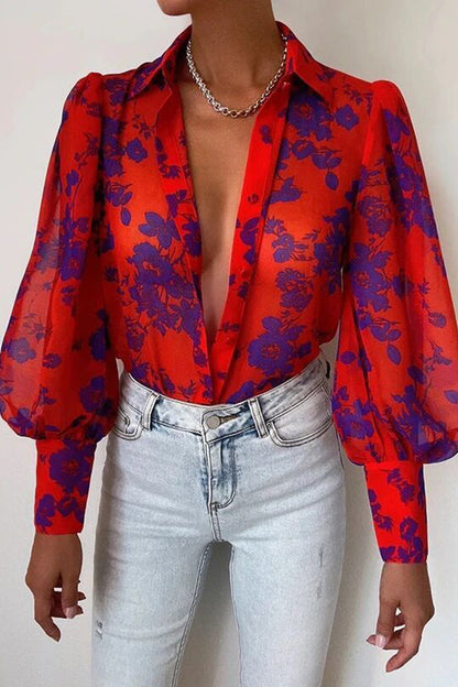 Effortless Floral Chiffon Elegance