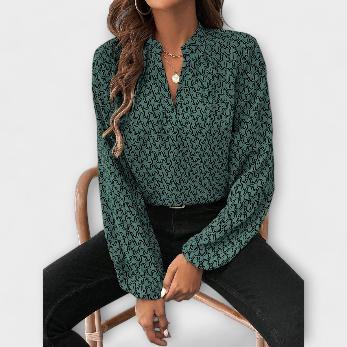 Elegant Geometric Blouse