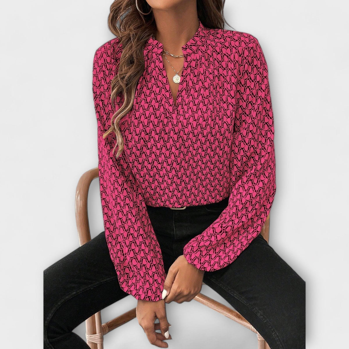 Elegant Geometric Blouse