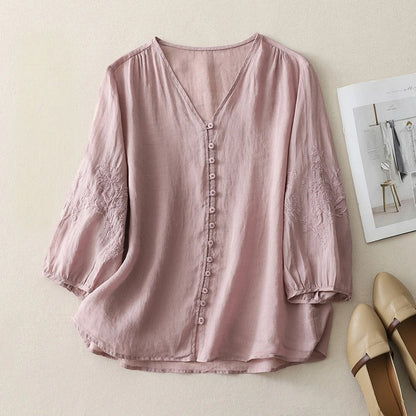 Elegance Linen Blouse