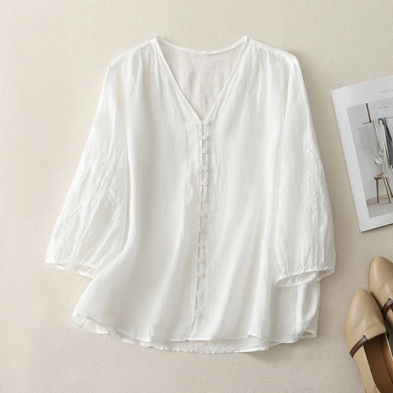 Elegance Linen Blouse