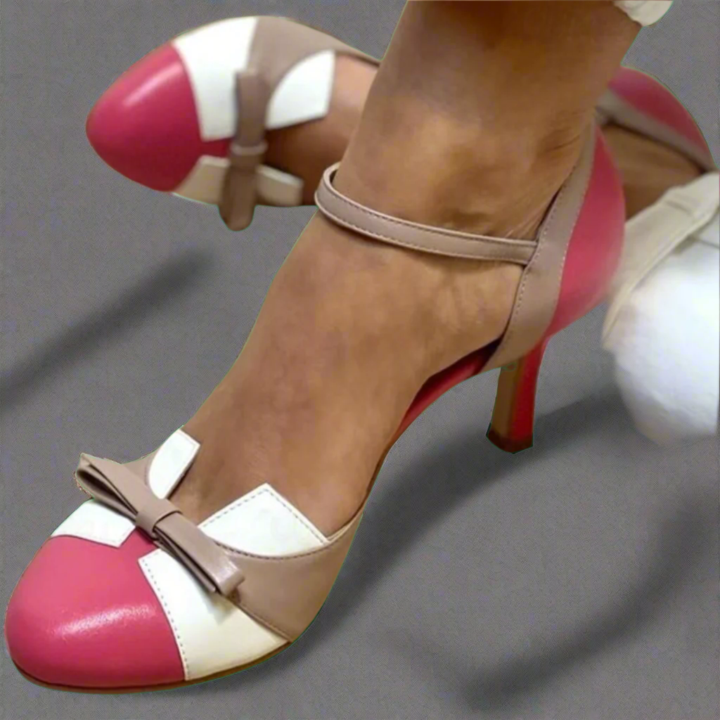 Vintage-Chic Ankle-Strap Heels