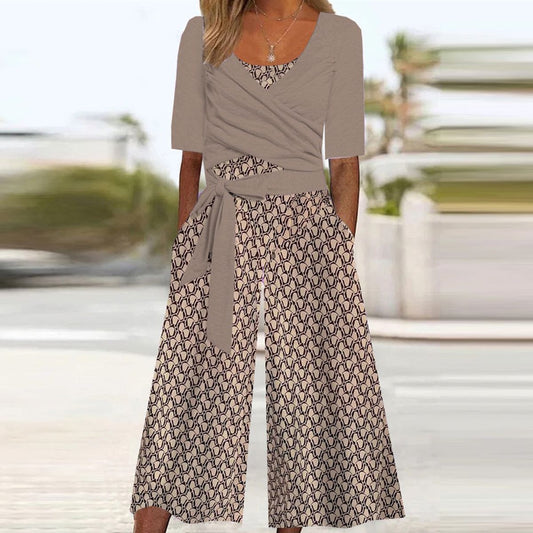 Printed Pocketed Jumpsuit