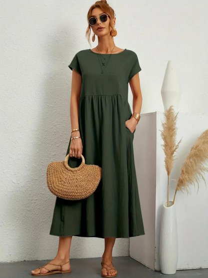 Cooling Cotton-Linen Dress