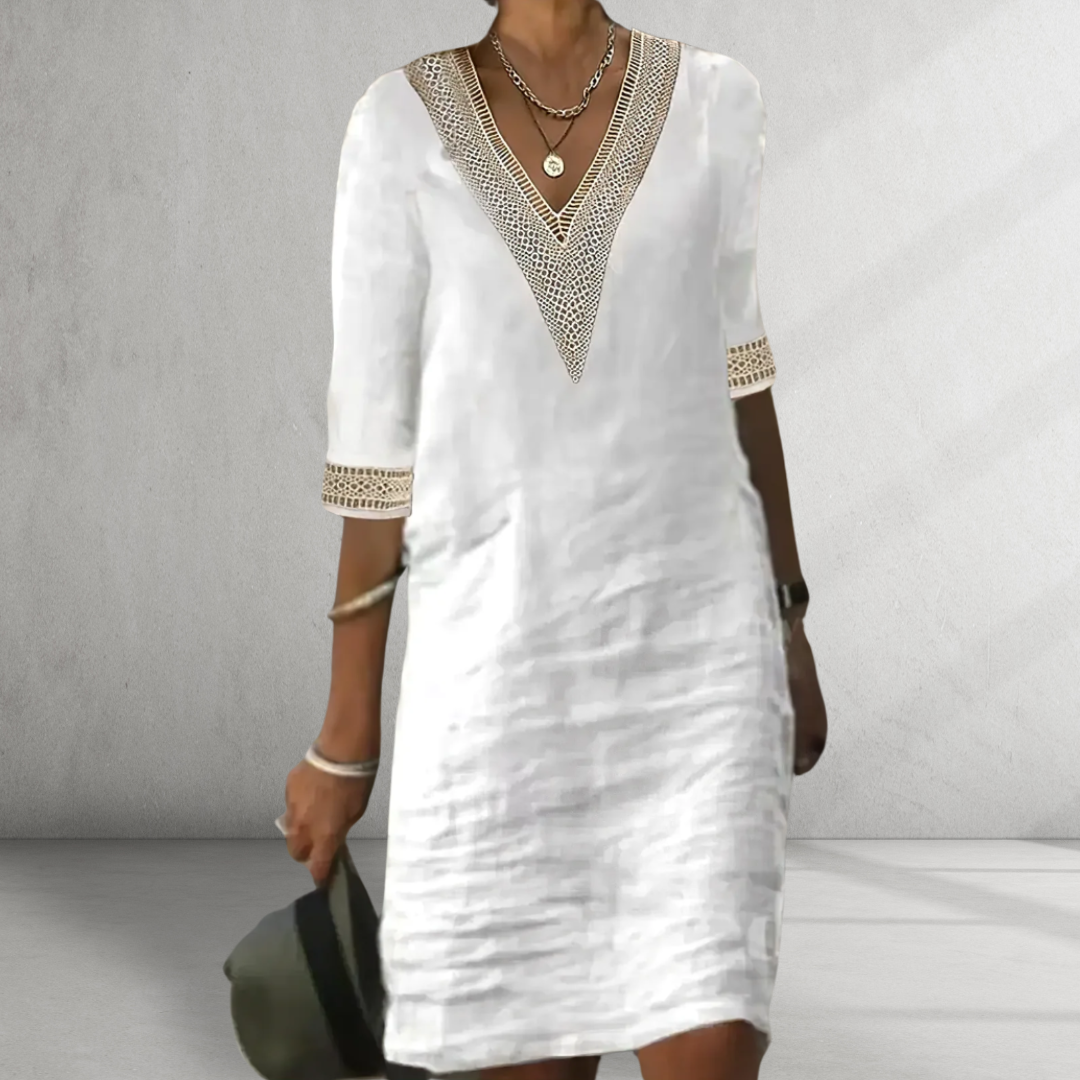 Effortlessly Cool Linen Summer Dress