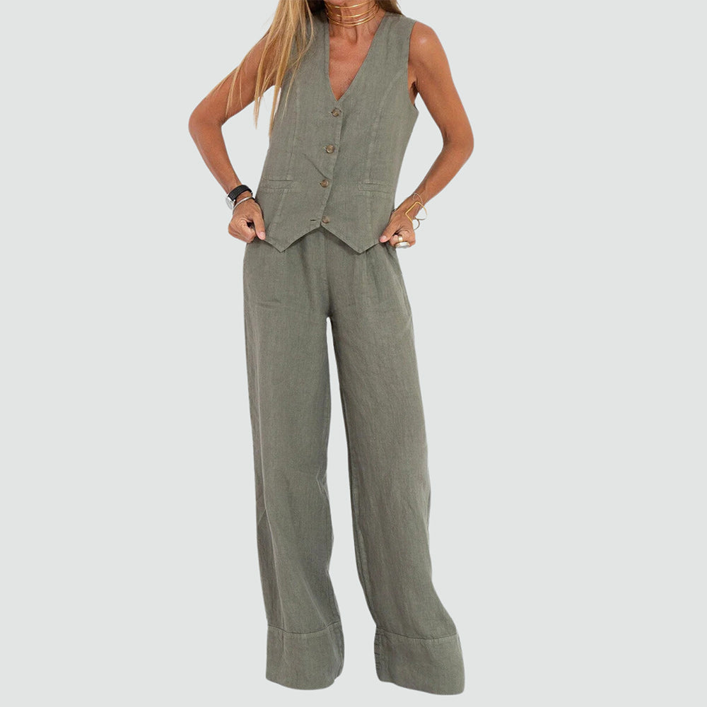Effortless Chic Cotton-Linen Set