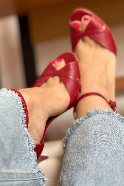 Timeless Elegance Red Sandal