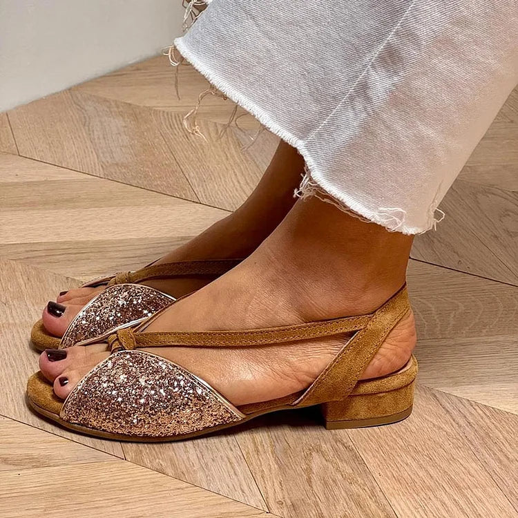 Glitter-Glow Sandals