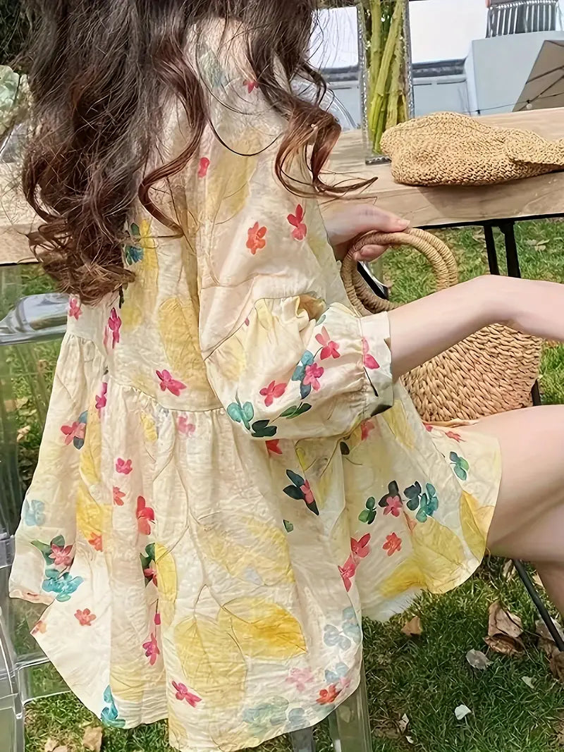 Easy-Care Floral Blouse