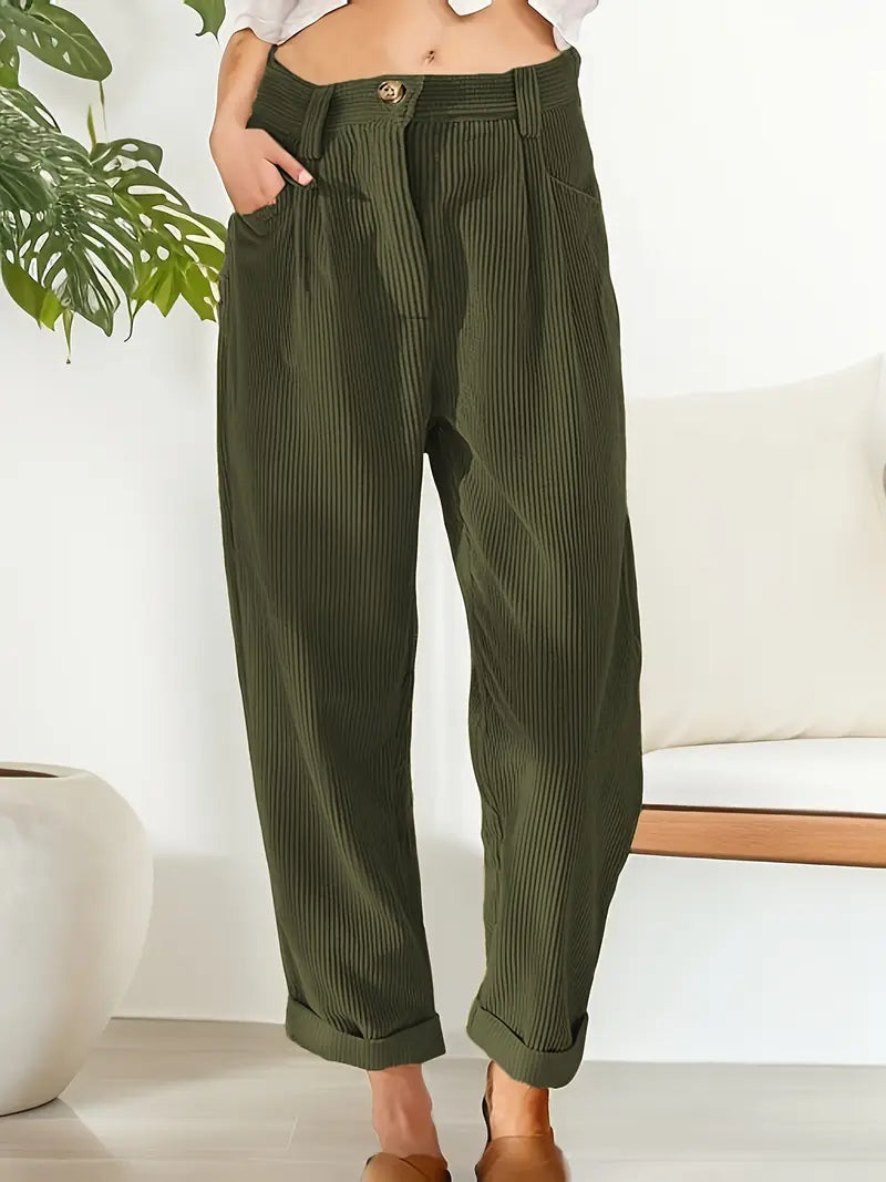 Comfort-Stretch Corduroy Trousers