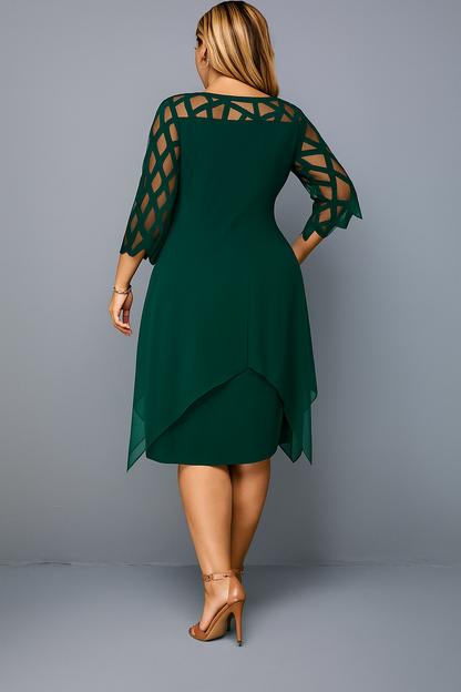 Graceful Lace Midi Dress